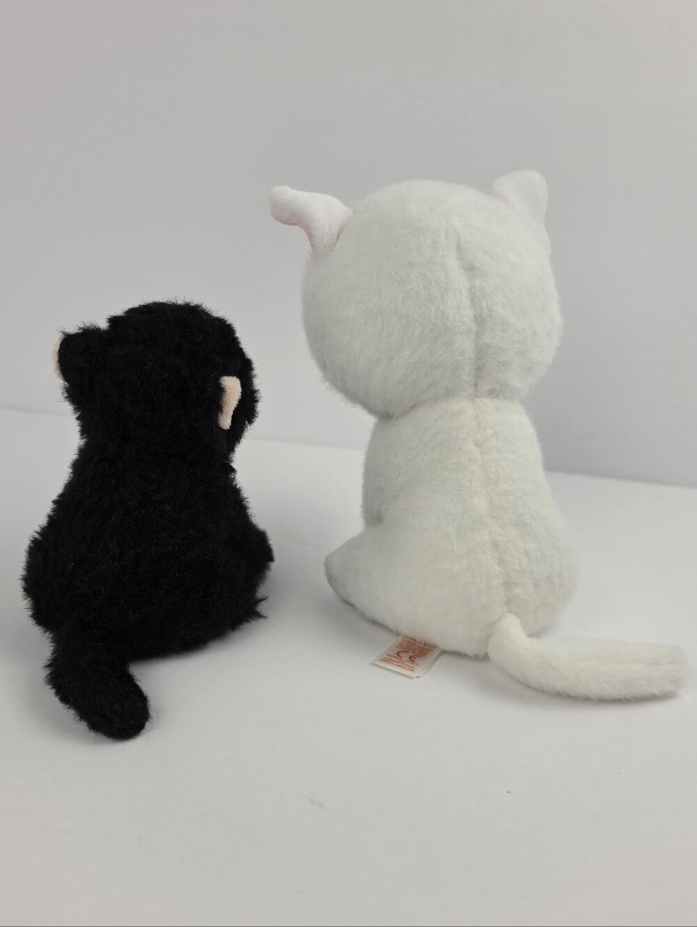 Cute Plush Cat Kitten Toy Set Black & White Stuffed Animals Soft Kawaii - Picture 3 of 4